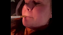 Smoking a cigarette and telling you about all the huge dicks I’ve had sex with